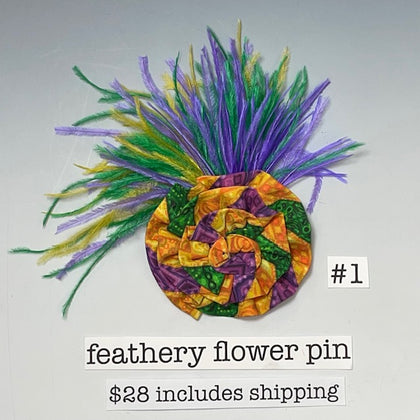 Feathery Flower Pin