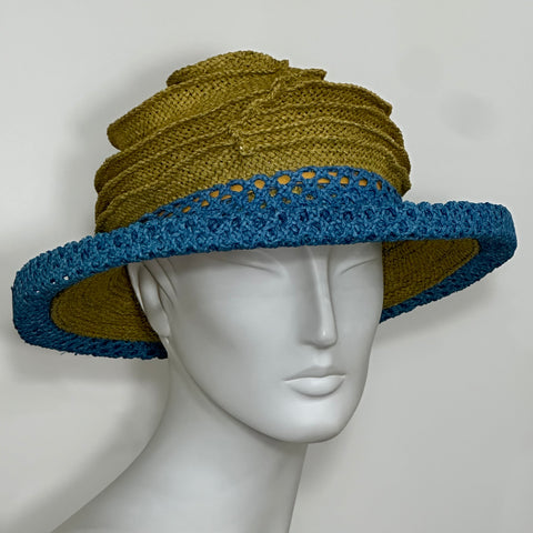 Lido, Blue and Gold with Mesh Brim