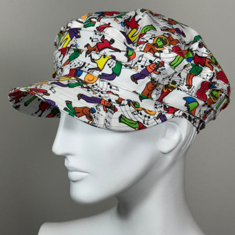 Taxi Cap, Music Fest Print, Size Small