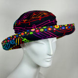 Sunbrero, Music Themed Print on Black, Size Medium