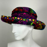 Sunbrero, Music Themed Print on Black, Size Medium