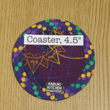 Mardi Gras Bead Print Coaster