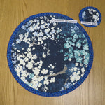 Placemat and Matching Coaster, Koi Pond Print