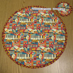 Placemat and Matching Coaster, Music Note and Floral Print