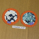 Set of Two Coasters, Koi Themed Print