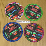 Set of four Coasters, New Orleans Neon Print