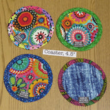 Set of four Coasters, New Orleans Neon Print