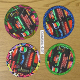 Set of four Coasters, New Orleans Neon Print