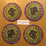 Set of Four NYC Subway Token-Inspired Coasters