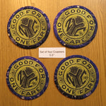 Set of Four NYC Subway Token-Inspired Coasters