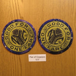 Set of Two NYC Subway Token-Inspired Coasters