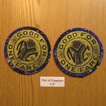 Set of Two NYC Subway Token-Inspired Coasters