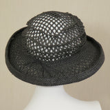 Lido, Black with Open Mesh Brim