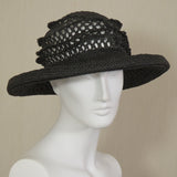 Lido, Black with Open Mesh Brim