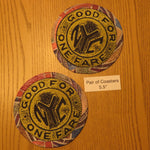 Set of Two NYC Subway Token-Inspired Coasters