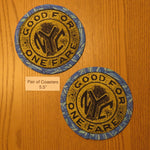 Set of Two NYC Subway Token-Inspired Coasters