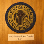 NYC Subway Token-Inspired Coaster