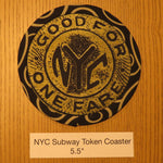 NYC Subway Token-Inspired Coaster