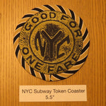 NYC Subway Token-Inspired Coaster