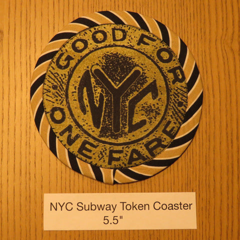 NYC Subway Token-Inspired Coaster