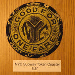 NYC Subway Token-Inspired Coaster