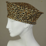 Kabuki Crown, Leopard Print Felt, Size Large