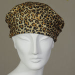 Kabuki Beret, Leopard Felt, Size Small