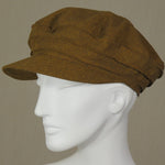 Kabuki Taxi Cap, Essex Yarn Dyed Linen, Nutmeg, Size Medium