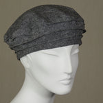 Kabuki Beret, Essex Yarn Dyed Linen, Slate, Size Medium