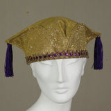 Kabuki Tri Fi, Glittery Gold with Purple Tassels and Trim , Size Small