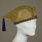 Kabuki Tri Fi, Glittery Gold with Purple Tassels and Trim , Size Small