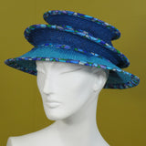 Pop Up, Turquoise and Blue with Fabric Edge