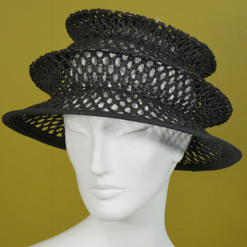 Pop Up, Black Mesh with Fabric Edge