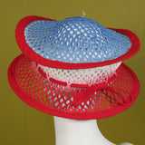 Pop Up, Red, White and Blue Mesh Ombre with Edge