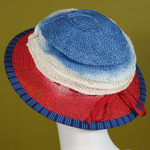 Frizbi, Blue, White and Red Ombre with Edge