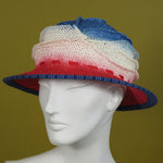 Frizbi, Blue, White and Red Ombre with Edge