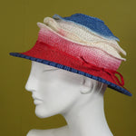 Frizbi, Blue, White and Red Ombre with Edge