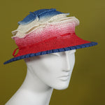 Frizbi, Blue, White and Red Ombre with Edge