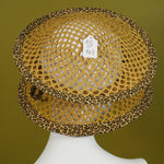 Pop Up, Golden Mesh with Cheetah Print Edge
