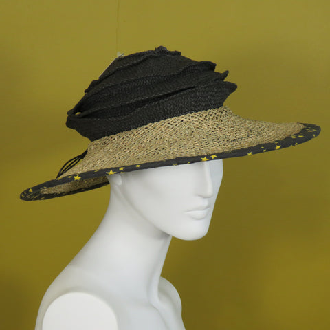Wired, Seagrass and Black with Fabric Edge