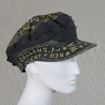 Taxi Cap, Watermeter Print in Black and Gold, Size Large