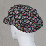 Taxi Cap, Sugar Skulls on Black, Size Medium