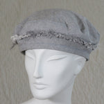 Kabuki Beret, Grey Linen with Frizzle, Size Large