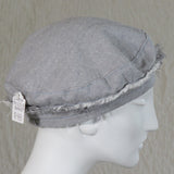 Kabuki Beret, Grey Linen with Frizzle, Size Large