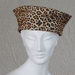 Kabuki Crown, Leopard Print felt, Size Large