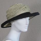 Lido, Black with Beige Mesh Crown