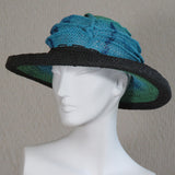 Lido, Black with Turquoise Tie Dye Crown