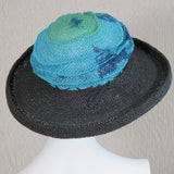Lido, Black with Turquoise Tie Dye Crown