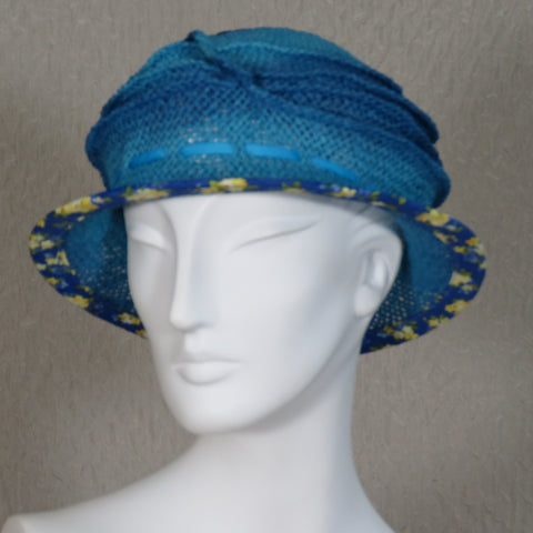 Frizbi, Turquoise Ombre, Floral Edge