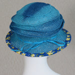 Frizbi, Turquoise Ombre, Floral Edge